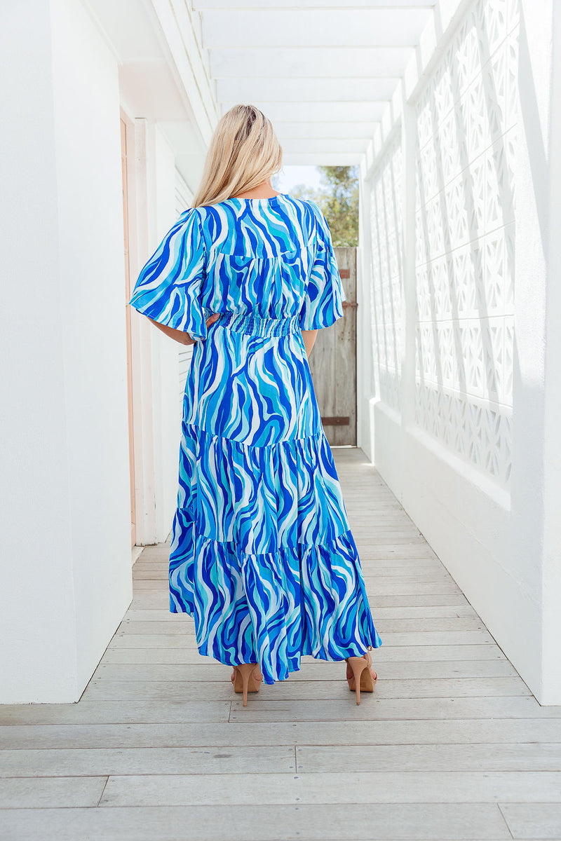 The Marina Dress - Ocean Swirl