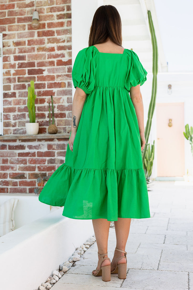 The Arcadia Dress - Bright Green
