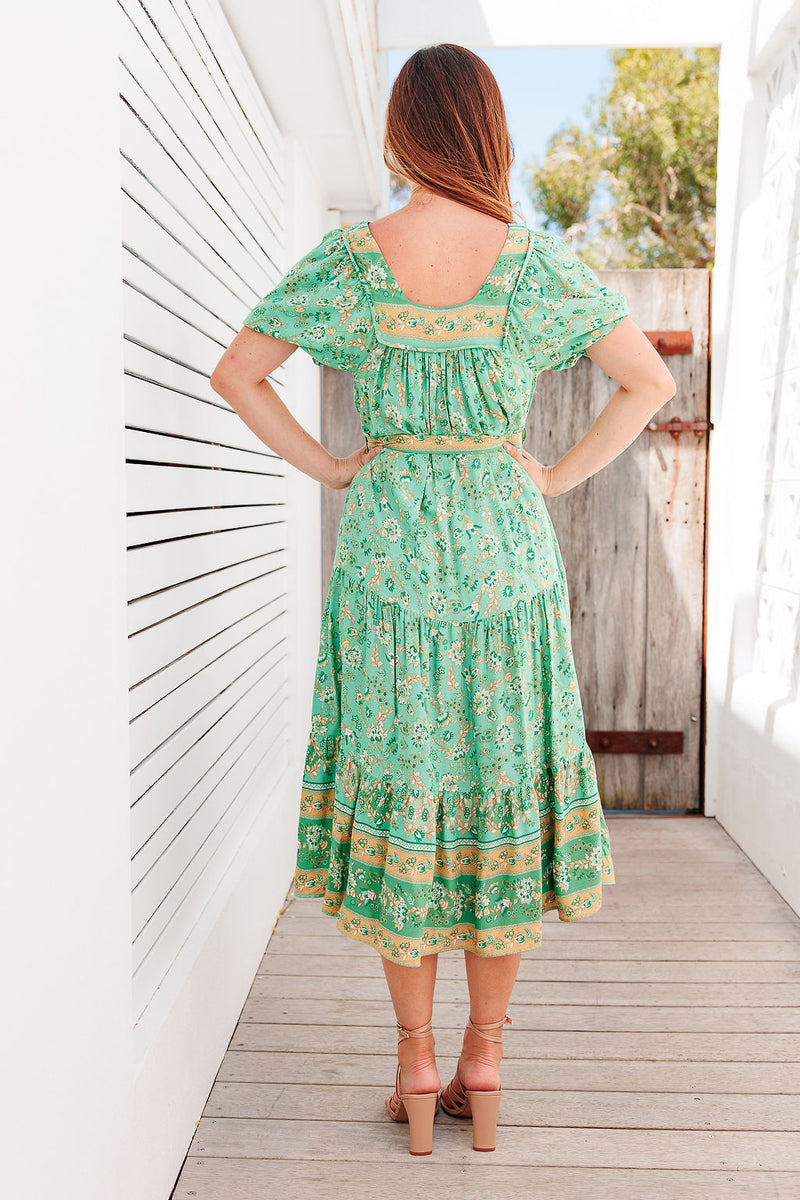 The Rhylee Dress - Woodland Green