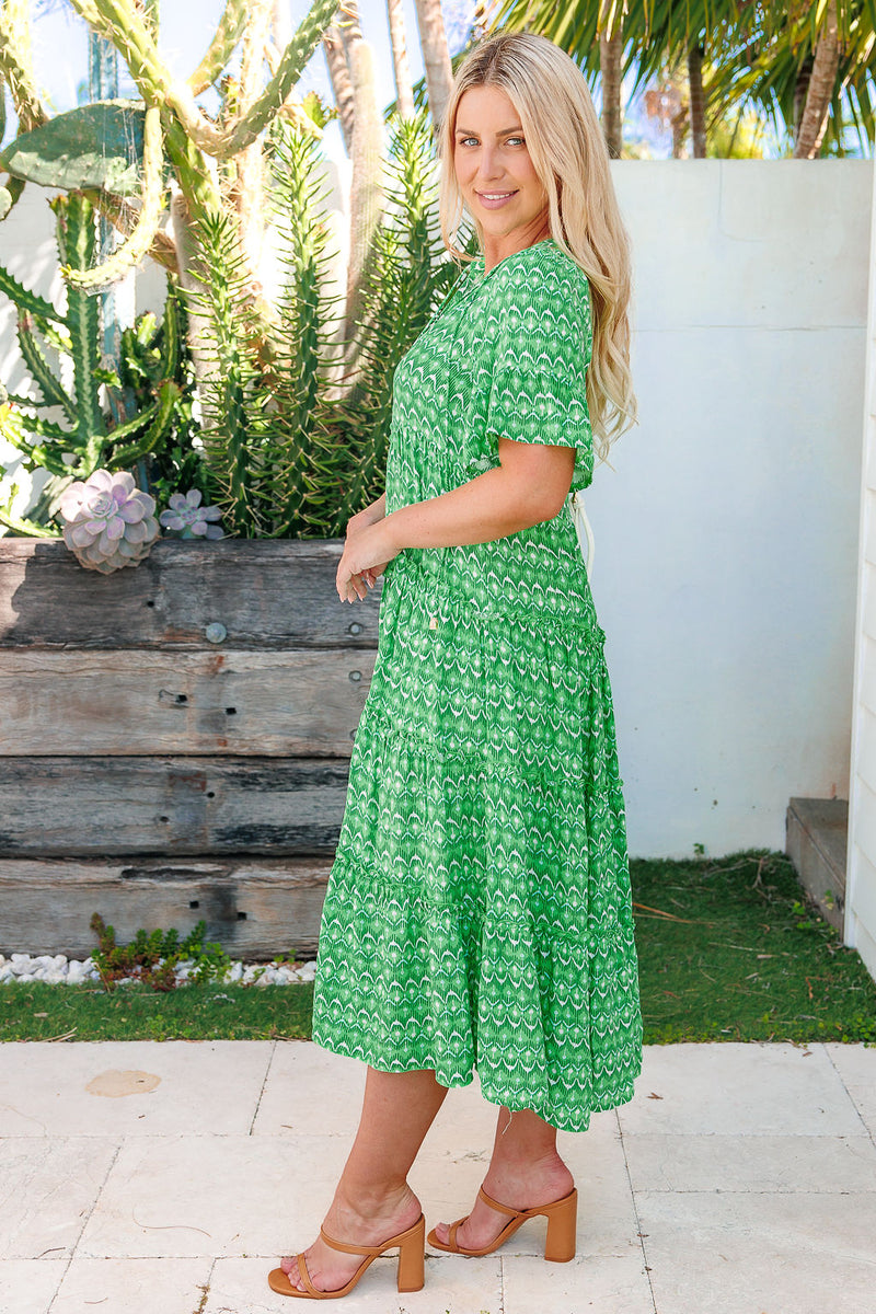 The Elyse Dress - Sensational Green