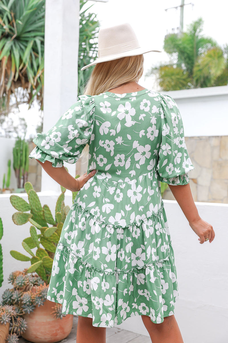 The Lyra Dress - Botanic Green