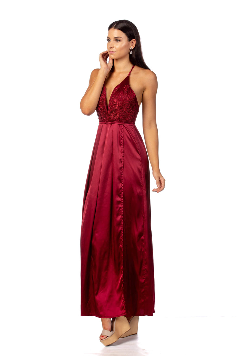 Sultry Wine Formal Dress