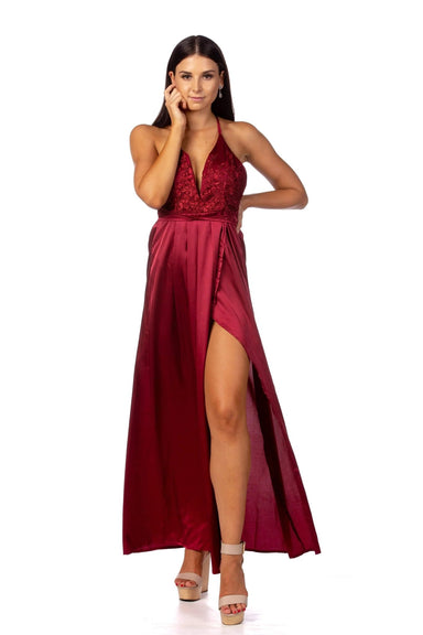 Sultry Wine Formal Dress - Sparrow & Finch Boutique