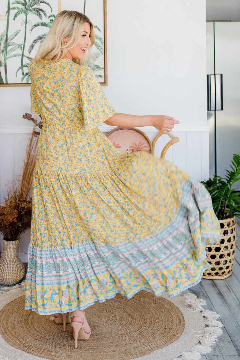The Aiko Dress - Canary Yellow