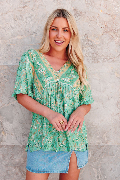 The Amaya Top - Woodland Green - Sparrow & Finch Boutique