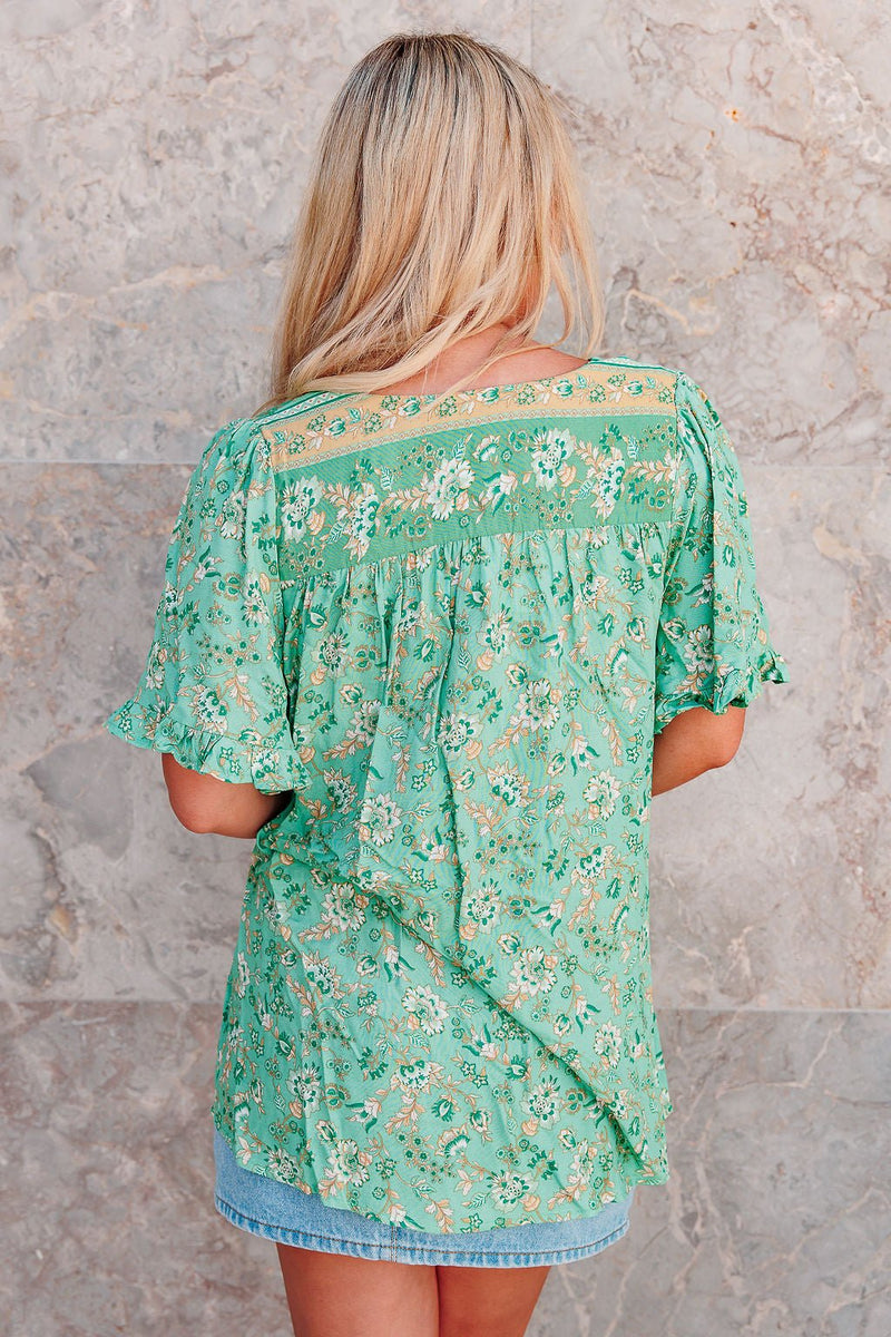 The Amaya Top - Woodland Green