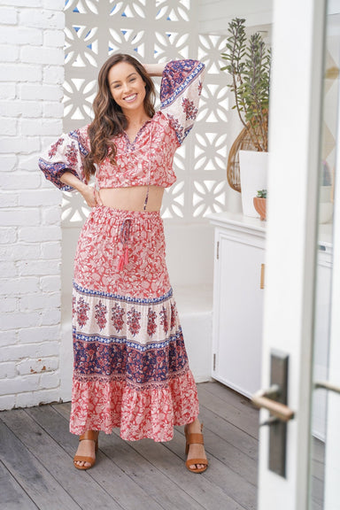 The Apollo Skirt - Spring Rose - Sparrow & Finch Boutique