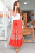 The Apollo Skirt - Tangerine - Sparrow & Finch Boutique