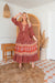 The Araniya Dress - Floral Garnet - Sparrow & Finch Boutique