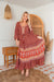 The Araniya Dress - Floral Garnet - Sparrow & Finch Boutique