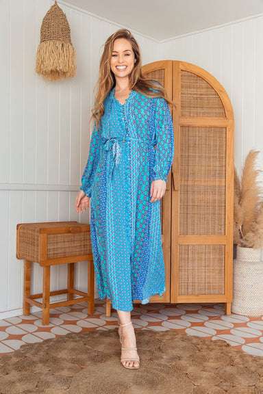 The Bonnie Dress - Bohemian Blue - Sparrow & Finch Boutique