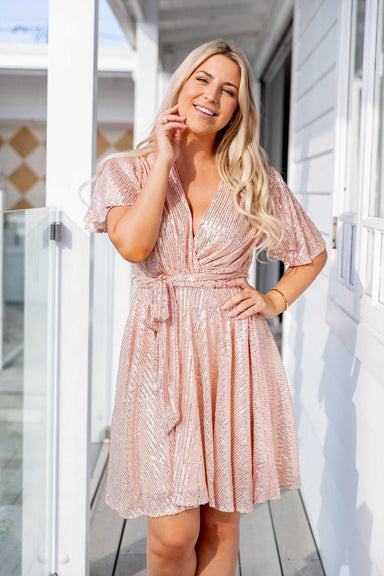 The Cabaret Dress - Champagne - Sparrow & Finch Boutique