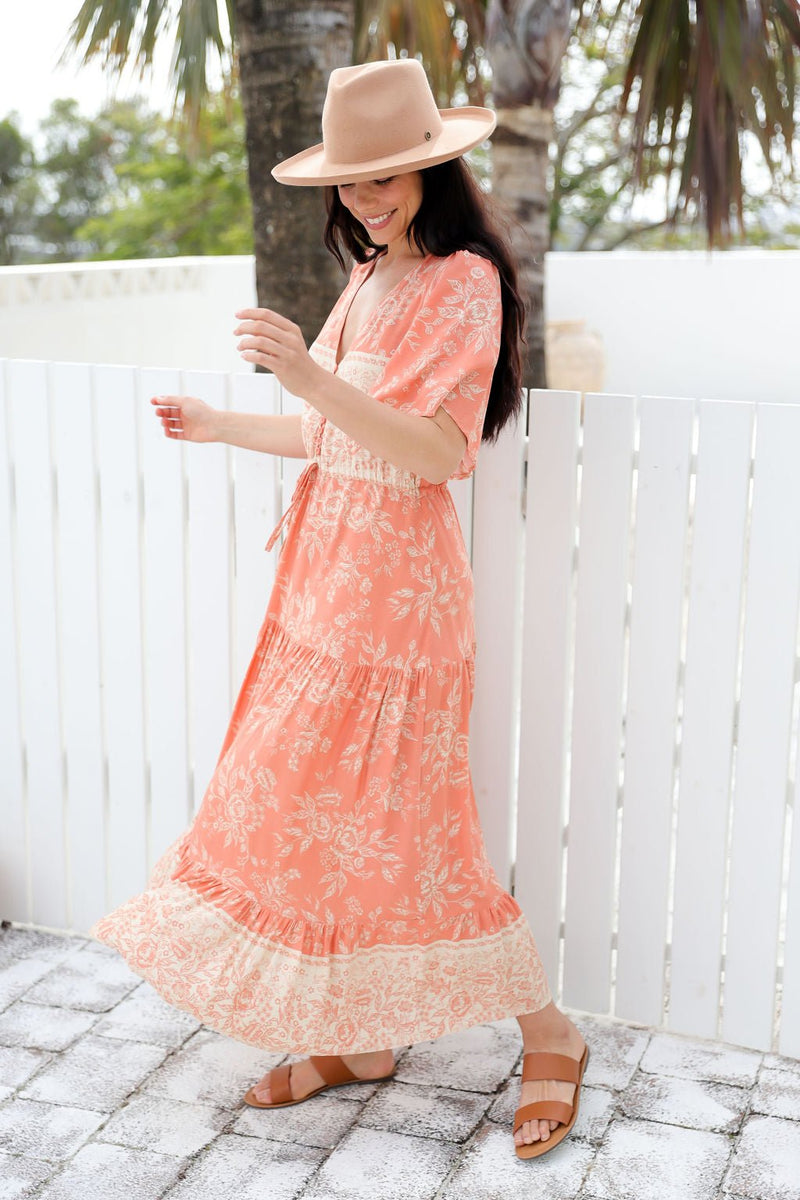 The Caroline Dress - Tiger Lily