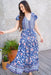The Cora Maxi Dress - Floral Indigo - Sparrow & Finch Boutique