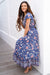 The Cora Maxi Dress - Floral Indigo - Sparrow & Finch Boutique