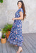 The Cora Maxi Dress - Floral Indigo - Sparrow & Finch Boutique