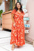 The Cora Maxi Dress - Red Fiesta - Sparrow & Finch Boutique