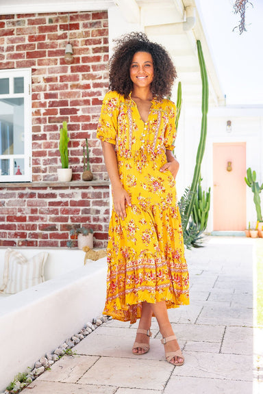 The Corinna Dress - Marigold - Sparrow & Finch Boutique