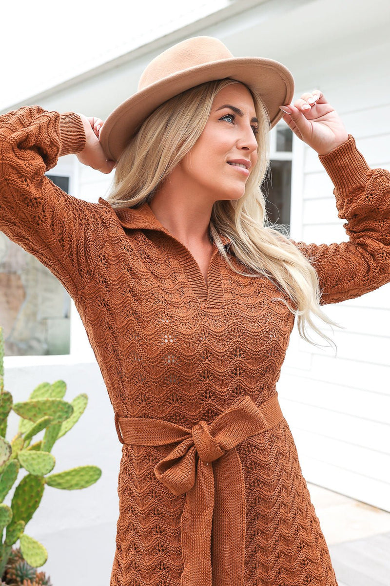 The Dakota Dress - Brown