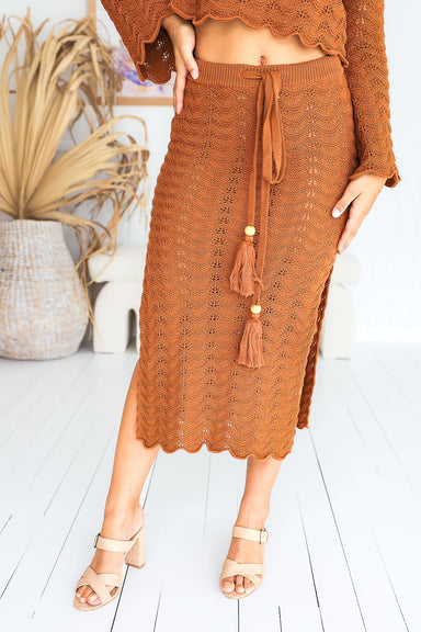 The Dakota Skirt - Brown - Sparrow & Finch Boutique