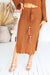 The Dakota Skirt - Brown - Sparrow & Finch Boutique
