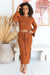 The Dakota Skirt - Brown - Sparrow & Finch Boutique