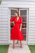The Deliza Dress - Red - Sparrow & Finch Boutique