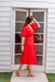 The Deliza Dress - Red - Sparrow & Finch Boutique