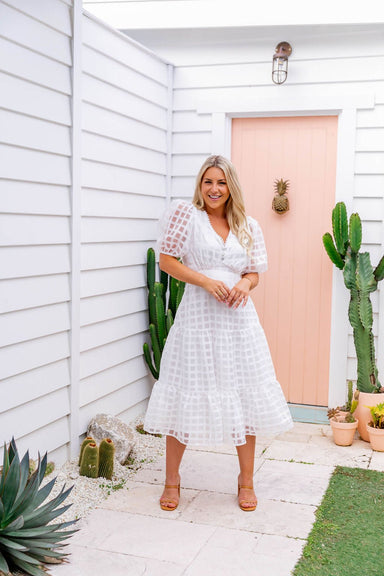 The Deliza Dress - White - Sparrow & Finch Boutique