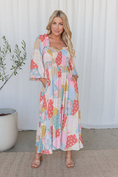 The Dinah Dress - Pastel Patchwork - Sparrow & Finch Boutique