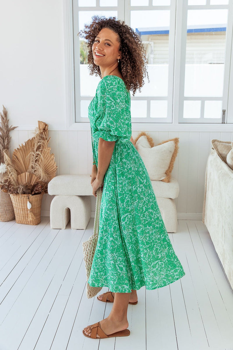 The Eclipse Dress - Green Orchard