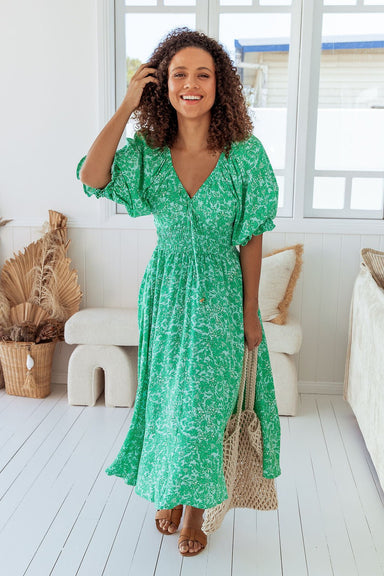 The Eclipse Dress - Green Orchard - Sparrow & Finch Boutique