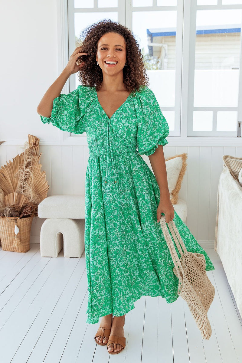 The Eclipse Dress - Green Orchard
