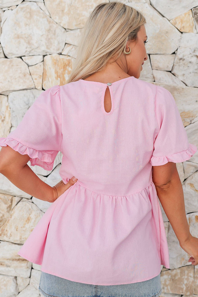 The Eliza Top - Baby Pink