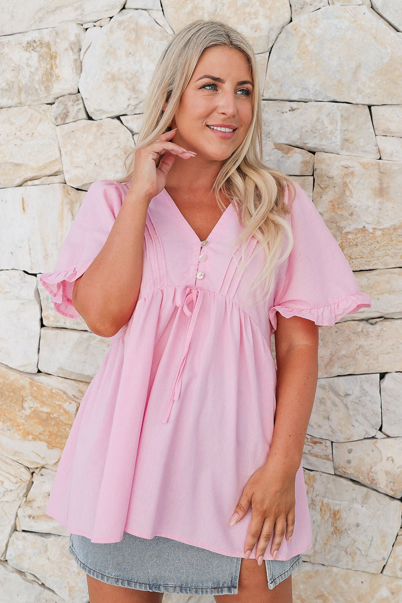 The Eliza Top - Baby Pink