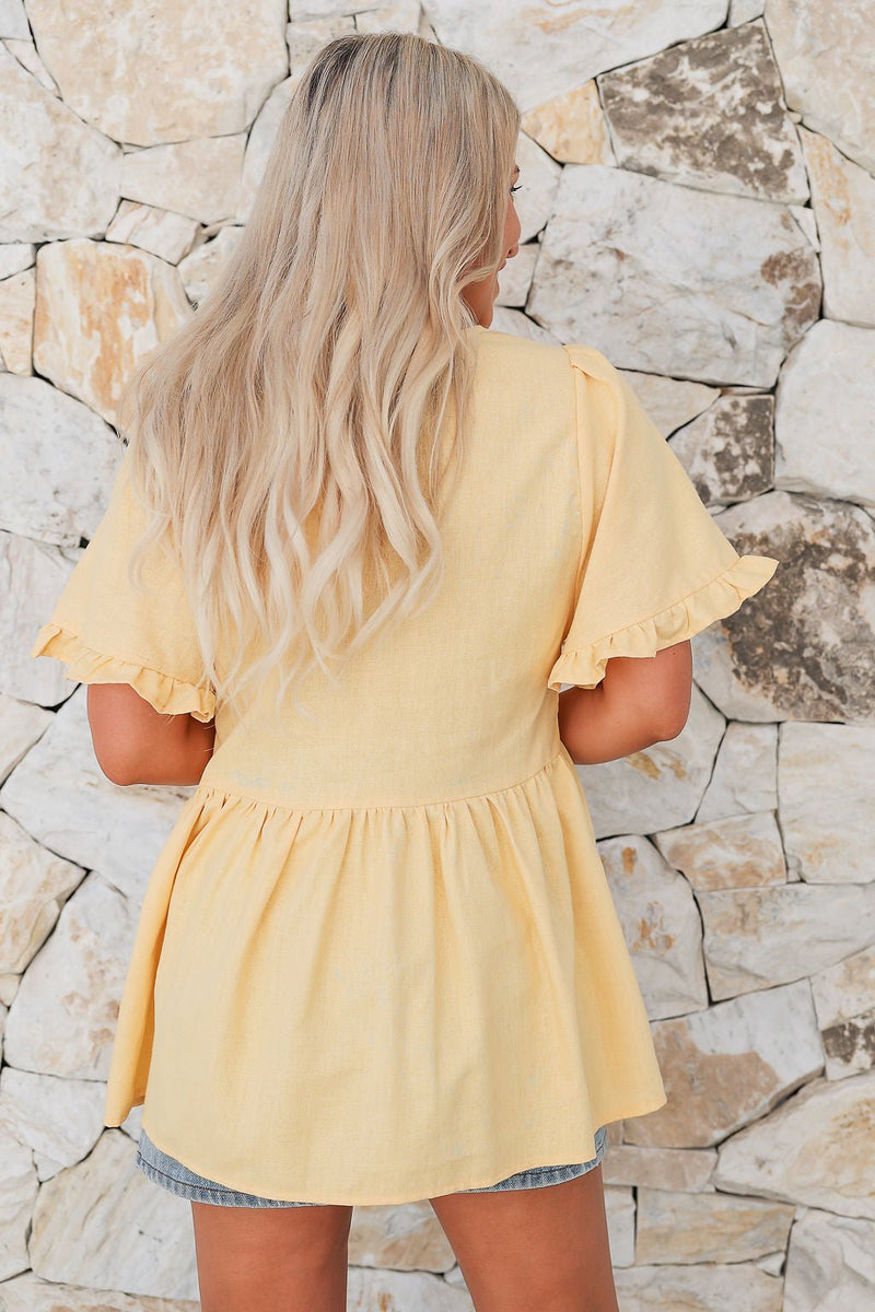 The Eliza Top - Daisy Yellow