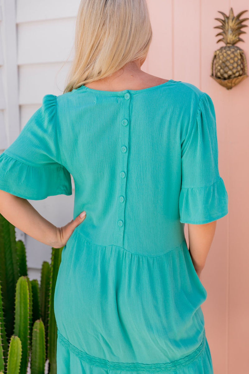 The Eloise Dress - Palm Green