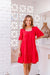 The Eloise Dress - Ruby Red - Sparrow & Finch Boutique
