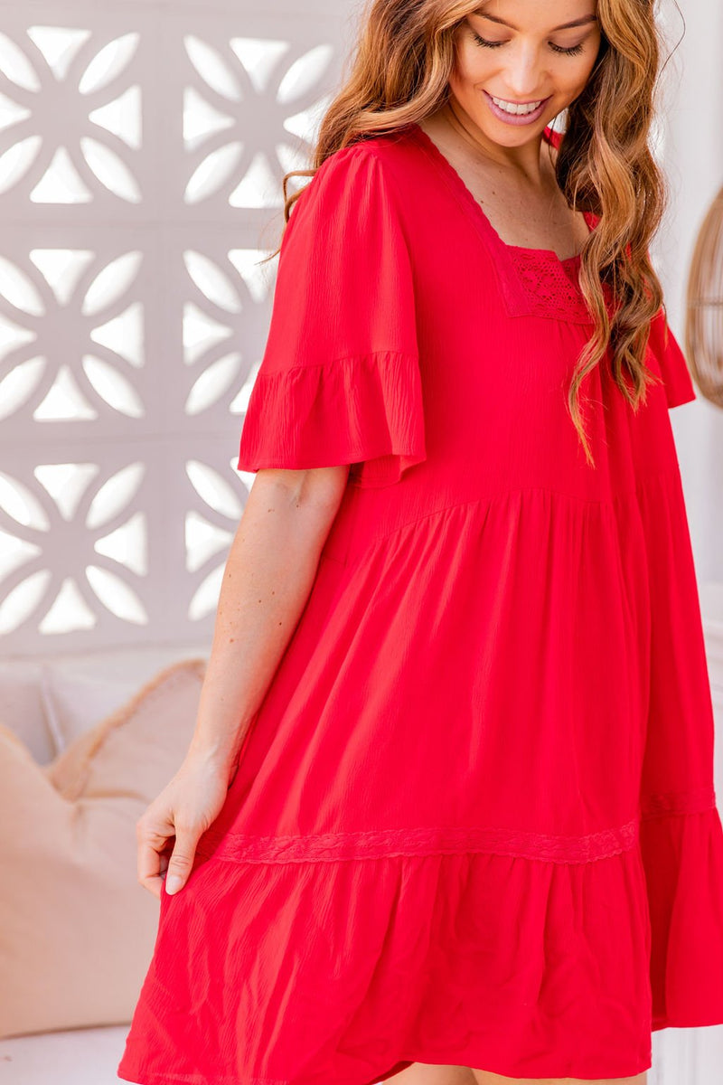 The Eloise Dress - Ruby Red