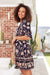 The Elvira Dress - Royal Floral - Sparrow & Finch Boutique