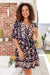 The Elvira Dress - Royal Floral - Sparrow & Finch Boutique