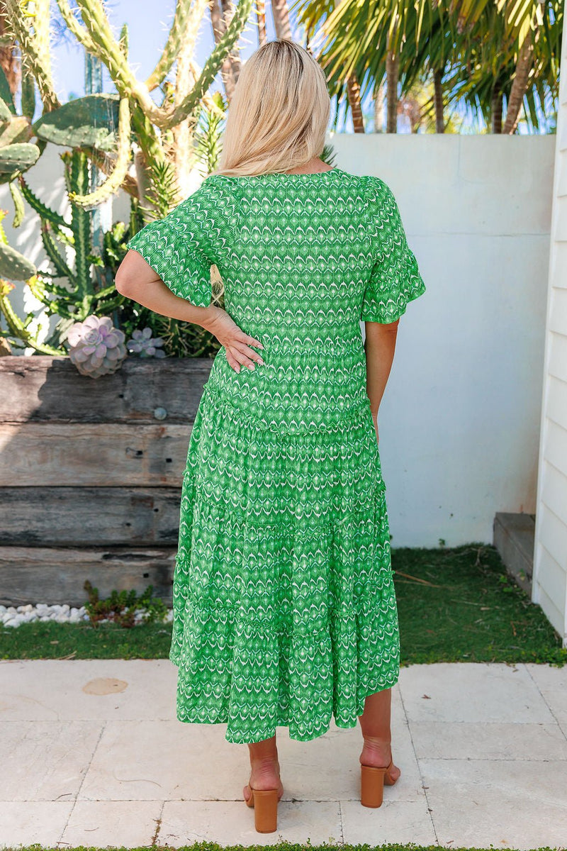 The Elyse Dress - Sensational Green
