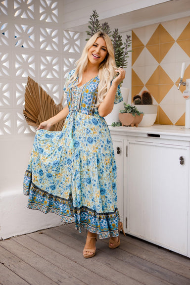 The Ember Dress - Byron Blue - Sparrow & Finch Boutique