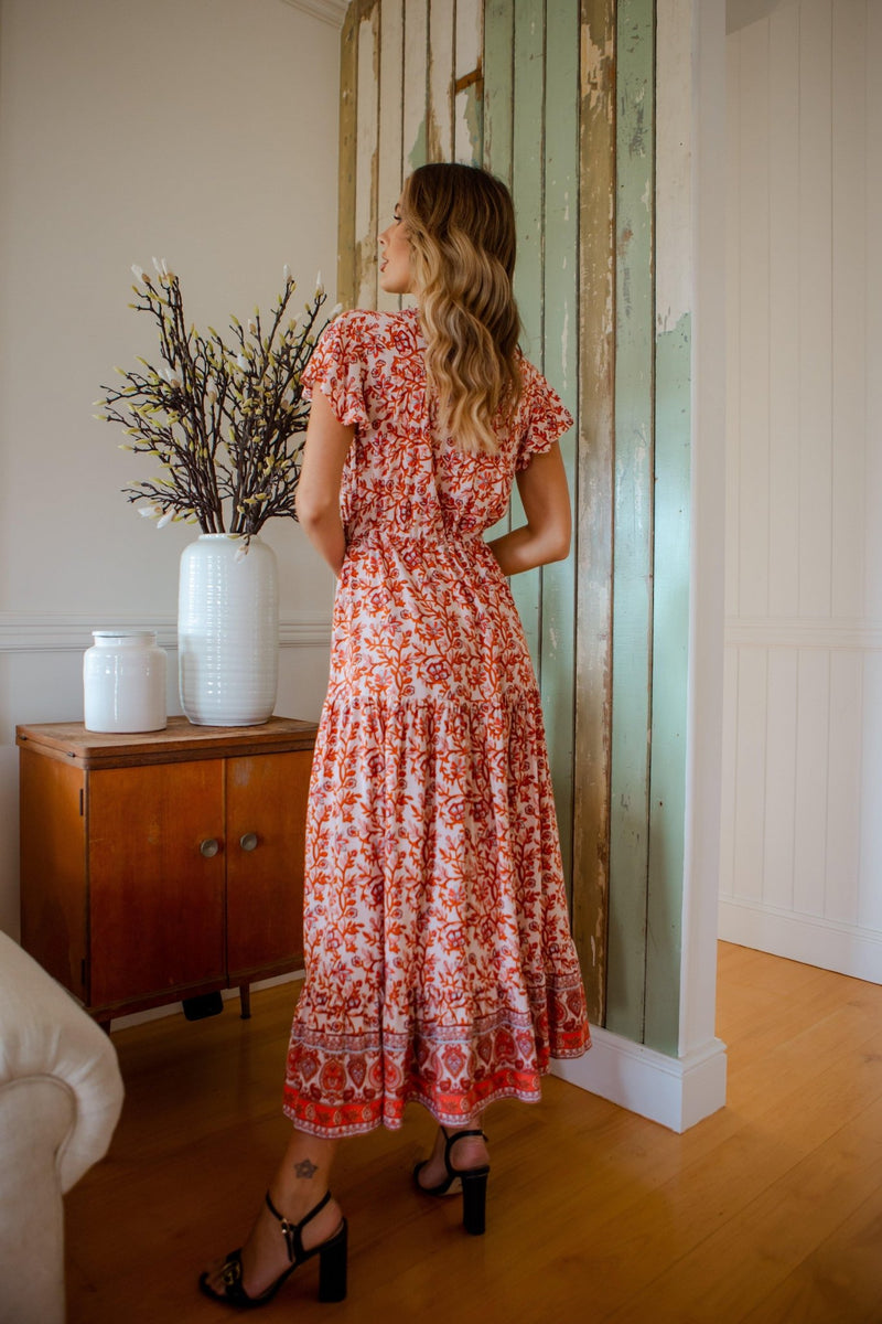 The Ember Dress - Paisley Red