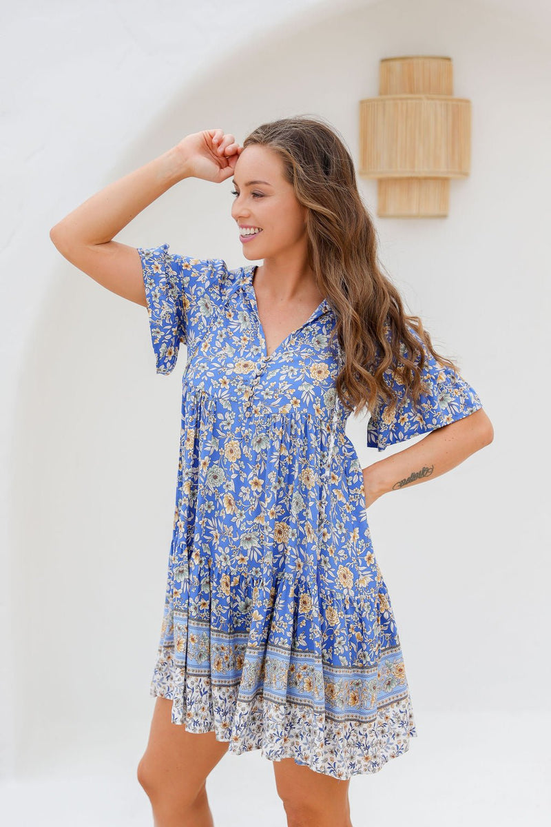 The Emerson Dress - Blue Wildflower