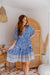The Emerson Dress - Blue Wildflower - Sparrow & Finch Boutique