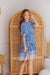 The Emerson Dress - Blue Wildflower - Sparrow & Finch Boutique