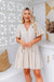 The Emerson Dress - Checkered Sand - Sparrow & Finch Boutique