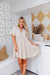 The Emerson Dress - Checkered Sand - Sparrow & Finch Boutique