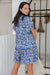 The Emerson Dress - Floral Lapis - Sparrow & Finch Boutique